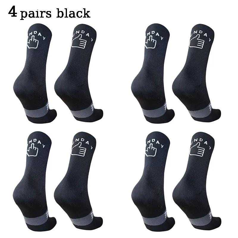 4 pairs of men and women cycling socks, outdoor sports road cycling, running, professional sports socks