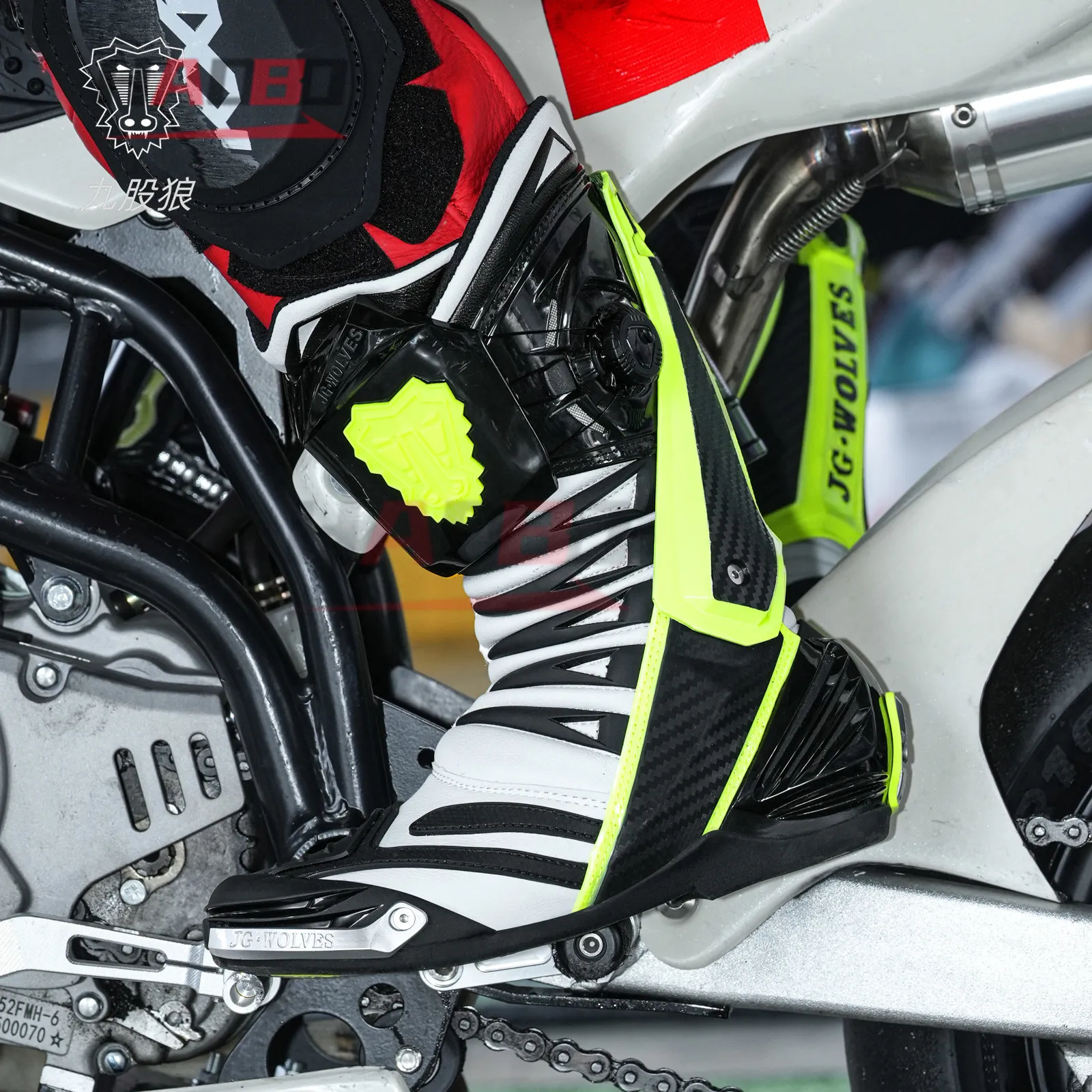 

JG. WOLVES Adults Motorcycle Racing Boots Pro-Grade Footwear Engineered for Motorcycle Trail Riding Track Sessions Big Sizes