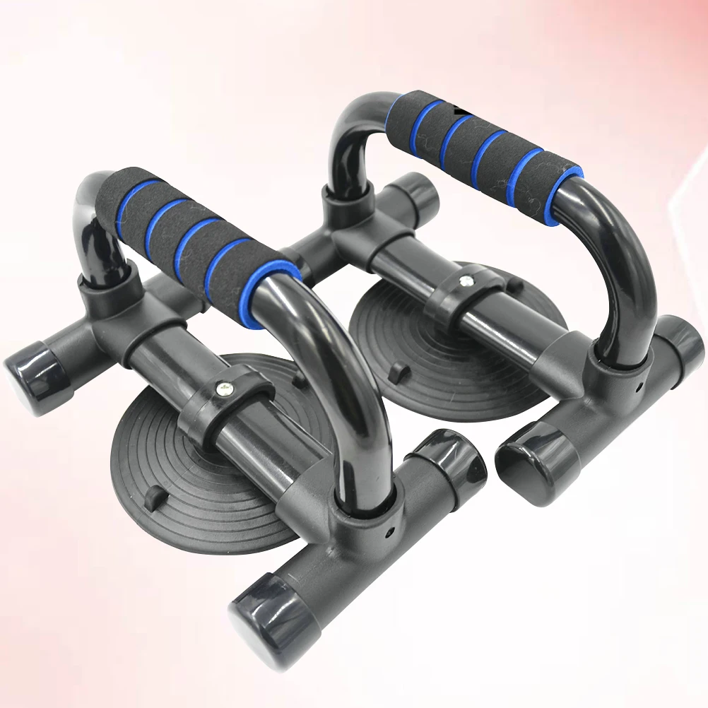 

1Pair Suction Cup Push Up Bars H-Type Multifunction Grip for Home Gym Indoor Sports Muscle Training Body Building Non-Slip Blue