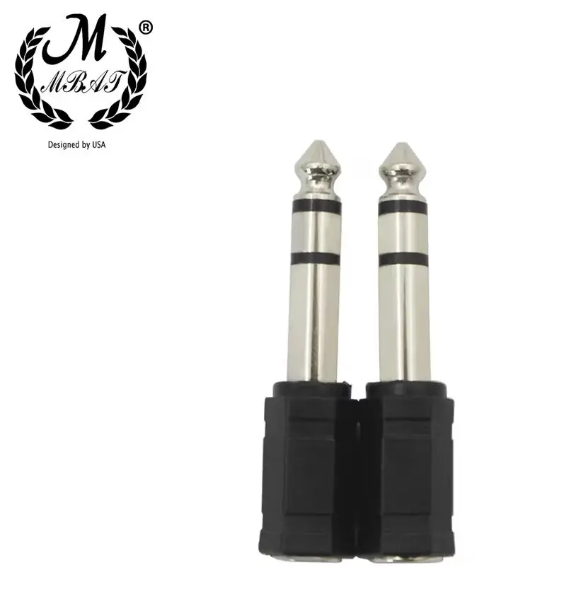 M MBAT F-37 Adapter 3.5MM Jack to 6.5MM Plug Connector Amplifier Guitar Audio Adapter Musical Instrument Audio Converter