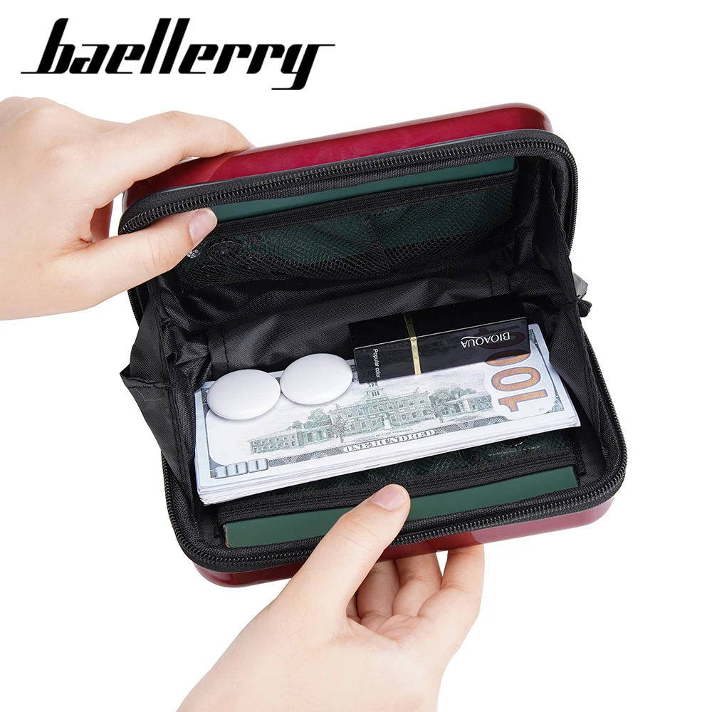 Baellerry Women Zipper Makeup Bags High Quality Crossbody Shoulder Bag Handbags Portable Cosmetic Case Female Travel Storage Box