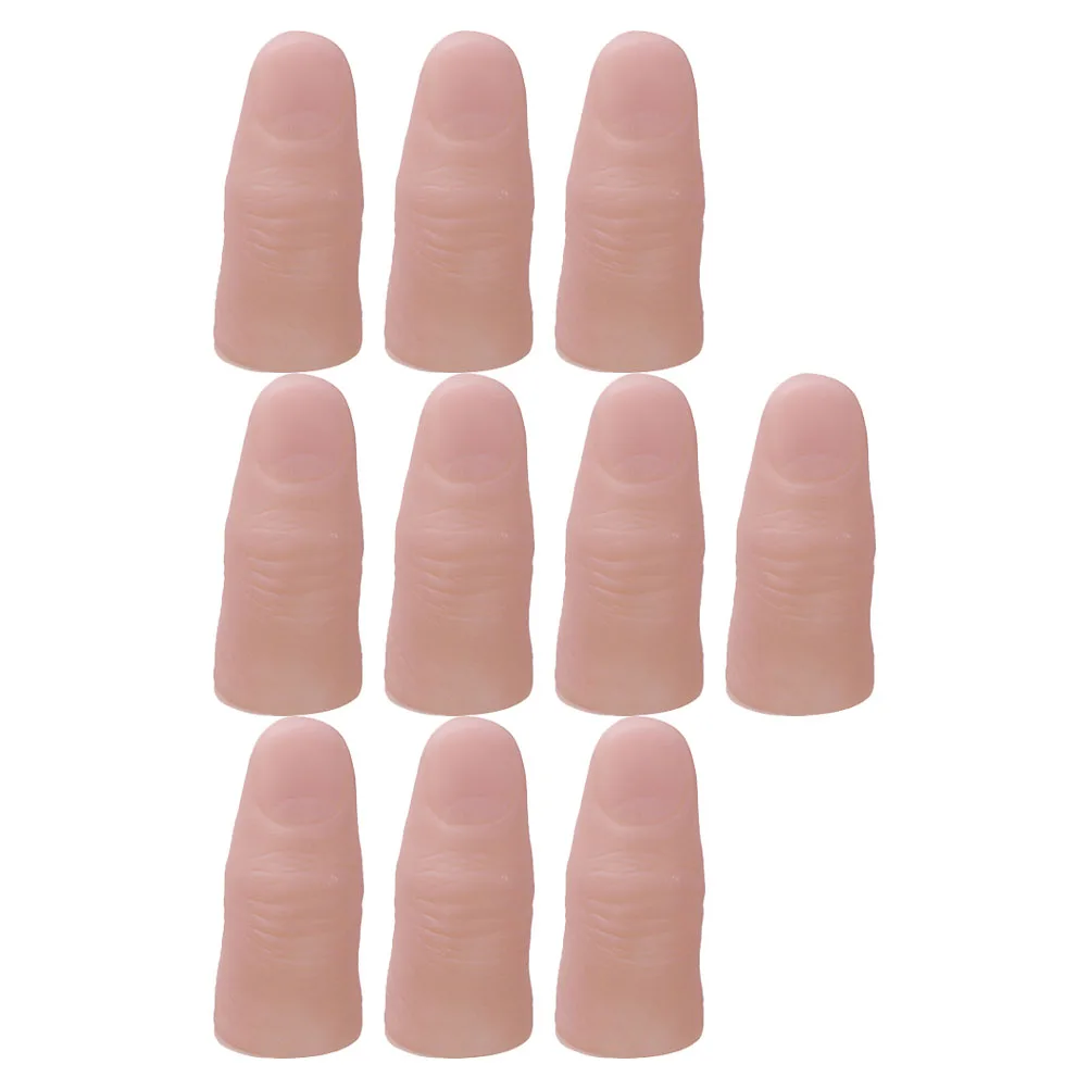 

20pcs Simulation Finger Fake Nail Props Stage Tip Vinyl Artificial Trick Prank Toy Reusable