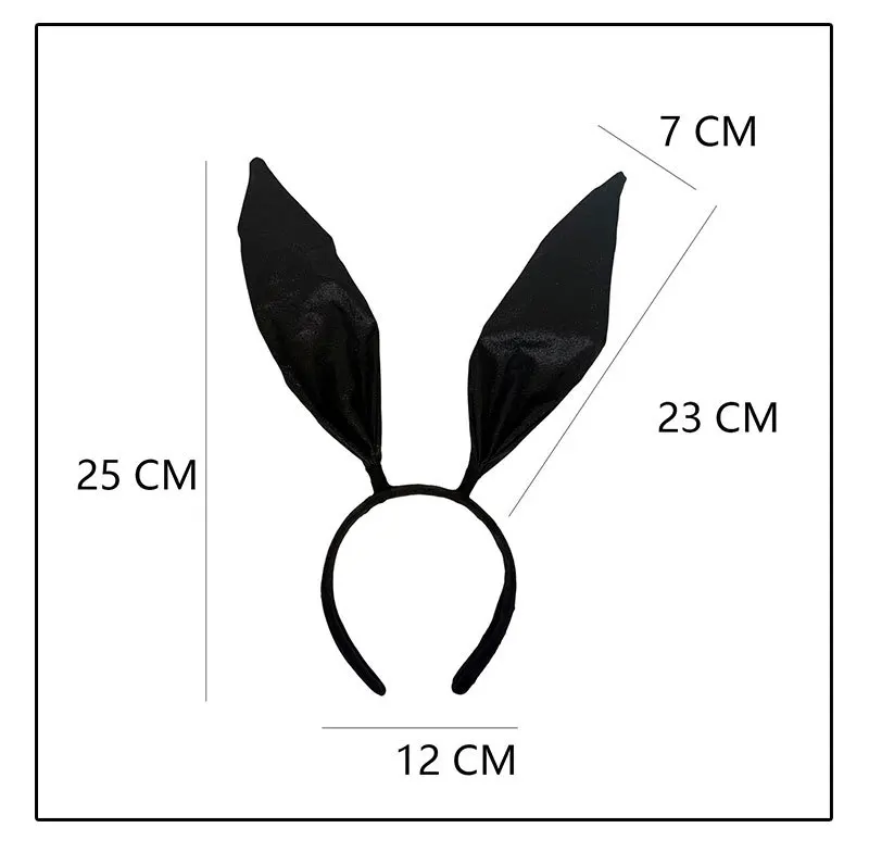 Cute Bunny Girl Costume 5-Piece Set Headband 2 Bracelets Tail and Neck Ring Party Cosplay Props