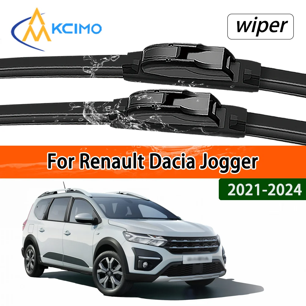 Silent Black Frontwischerblätter-Set für Renault Dacia Jogger 2021–2024, 2022, Auto-Windschutzscheibe, Windschutzscheibe, Fensterwischer-Zubehör