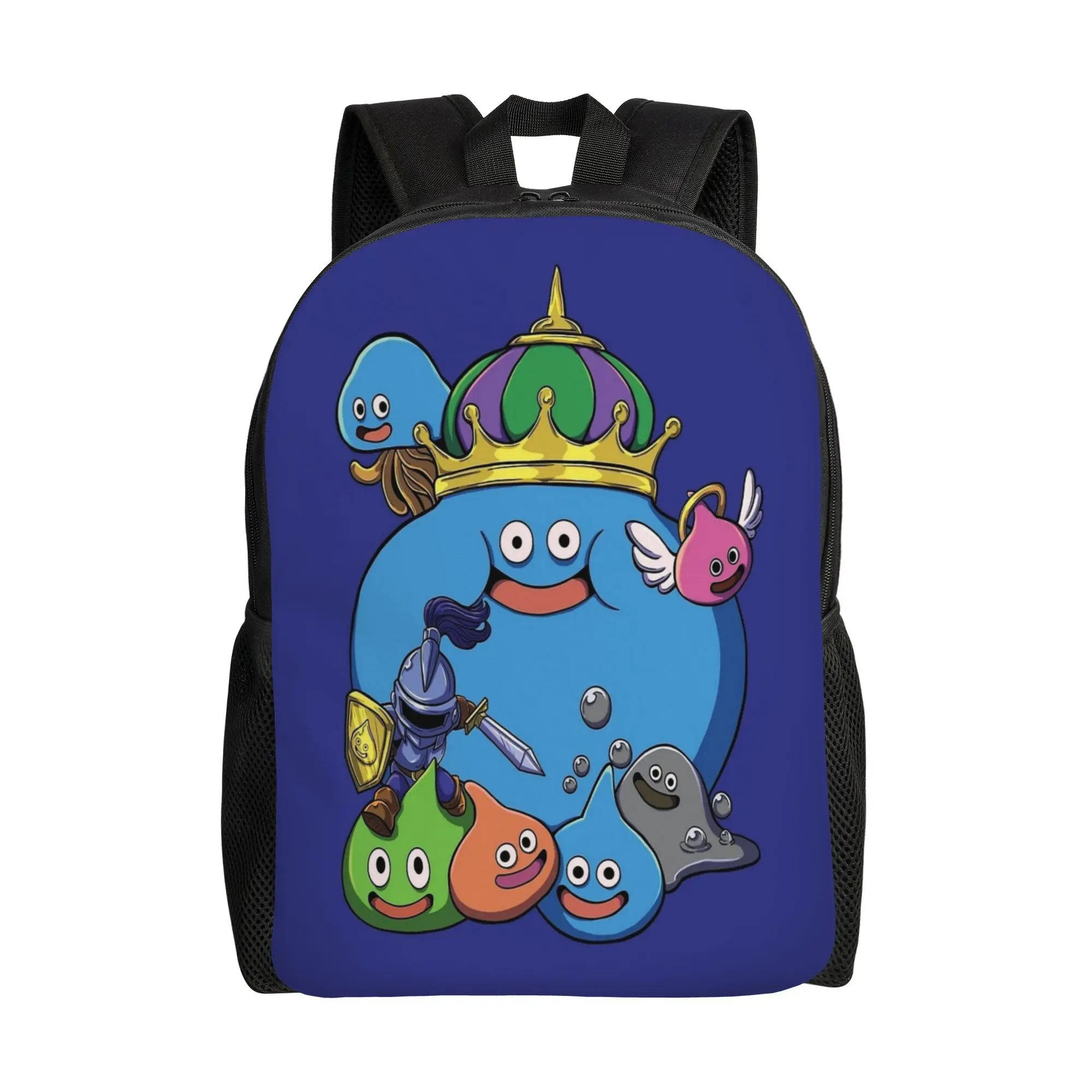 Dragon Quest Slime  Backpack  Youth Polyester Cycling Backpacks Large Kawaii High School Bags Rucksack