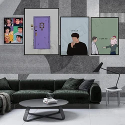Friends Poster, Monica and Chandler, Digital Prints, Tv Art, Home Decor, Wall Art, Film Poster, Romantic wall art