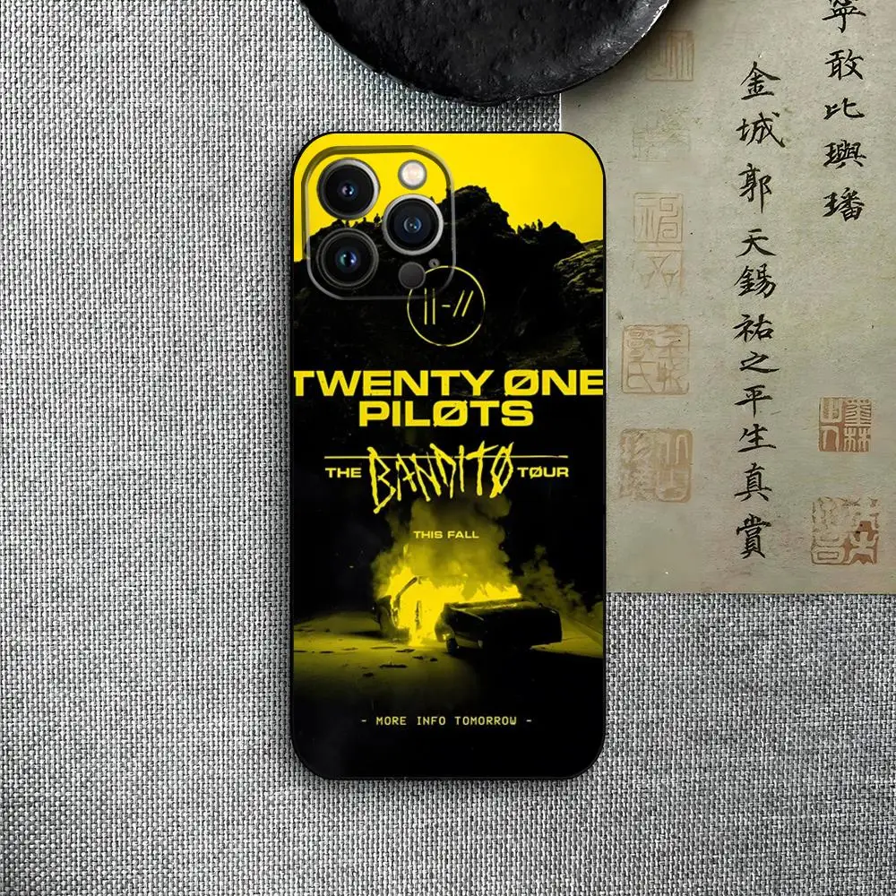 T-Twenty One Pilots Phone Case For Iphone 16 15 14 13 Pro Max Suitable For Ages 10-18 12 11 Xr X Xs Mini 6 7 8 Plus Se 2024 High