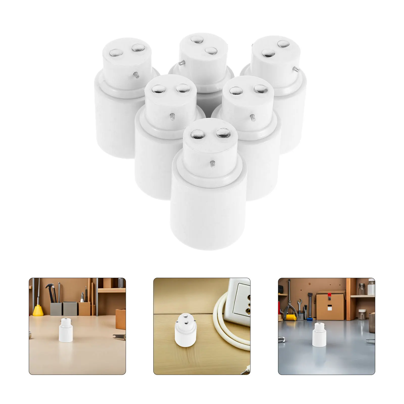 

10Pcs Bulb Lamp Base Adapter - Threaded Light Socket Converter for Stable Illumination in Bedroom Office Living Room