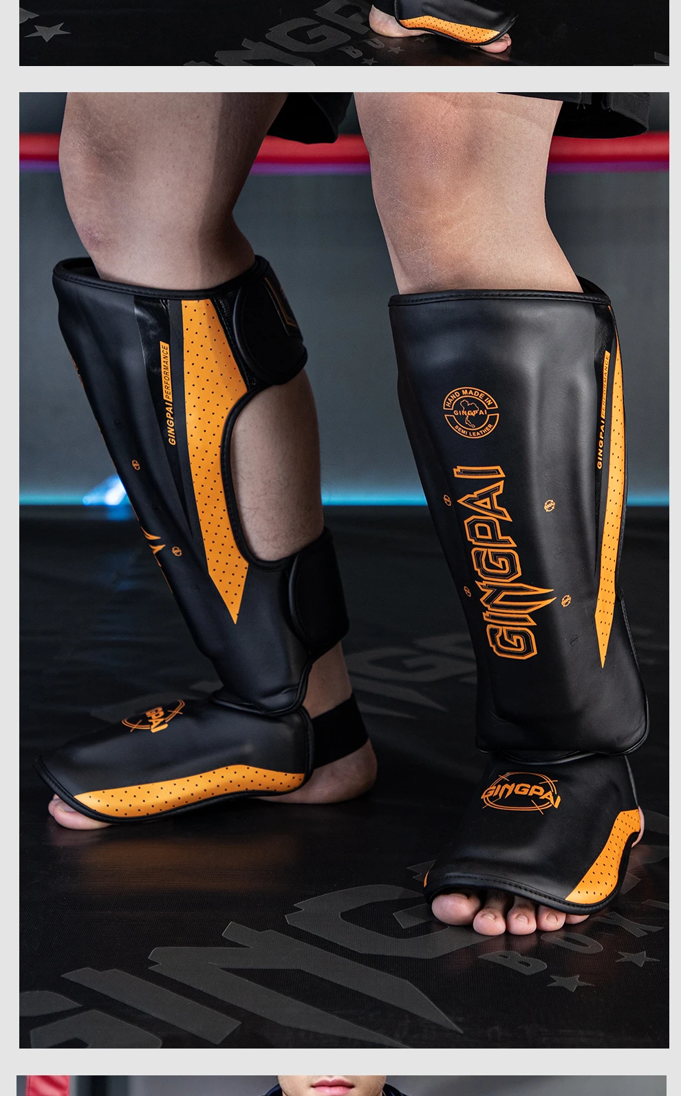 MMA Boxen Schienbeinschoner Knöchelstütze Erwachsene Männer Frauen Kickboxen Ausrüstung Karate Protektoren Sanda Muay Thai Legging Spannschutz – Detail 6