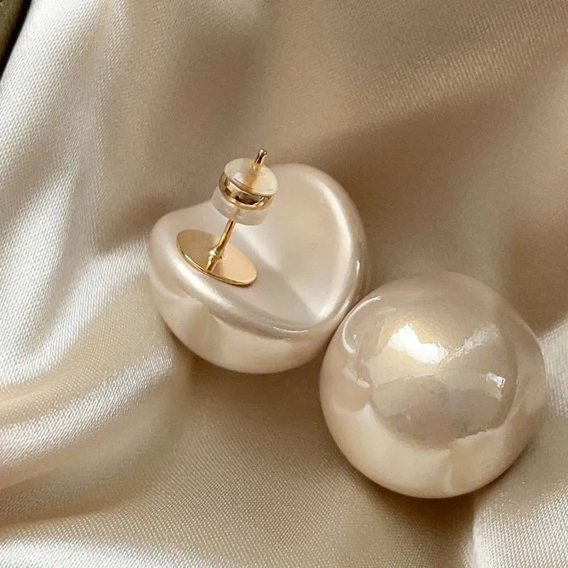 Women's Minimalist Gap Imitation Pearl Stud Earrings Fashion Commuter Jewelry Versatile Party Accessory 2026 Design For Gilrs
