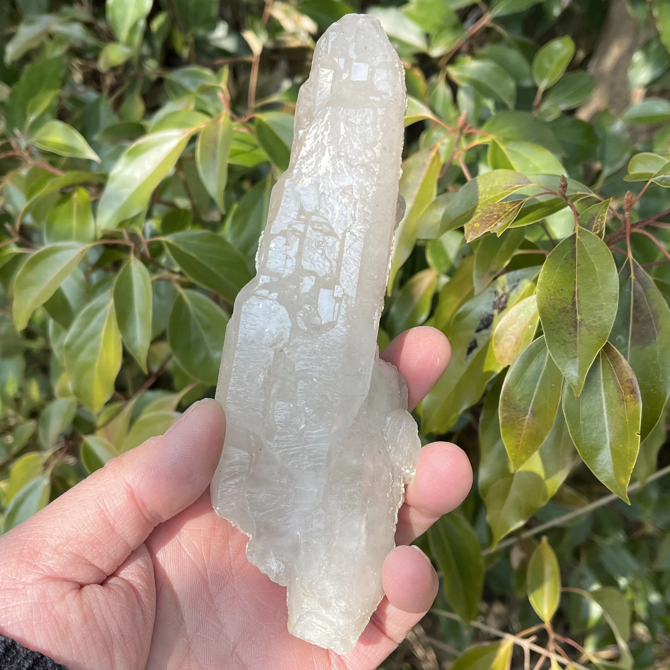 

Natural white crystal castle backbone crystal column specimen witchcraft spiritual meditation treatment fengshui room decoration