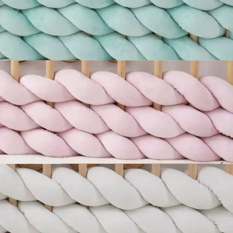 

5M/3M Anti-collision Strip Diy Baby Splicing Bed Woven Fence Guardrail Decoration Crib Fence Soft Pack Ins Wind and Mahua