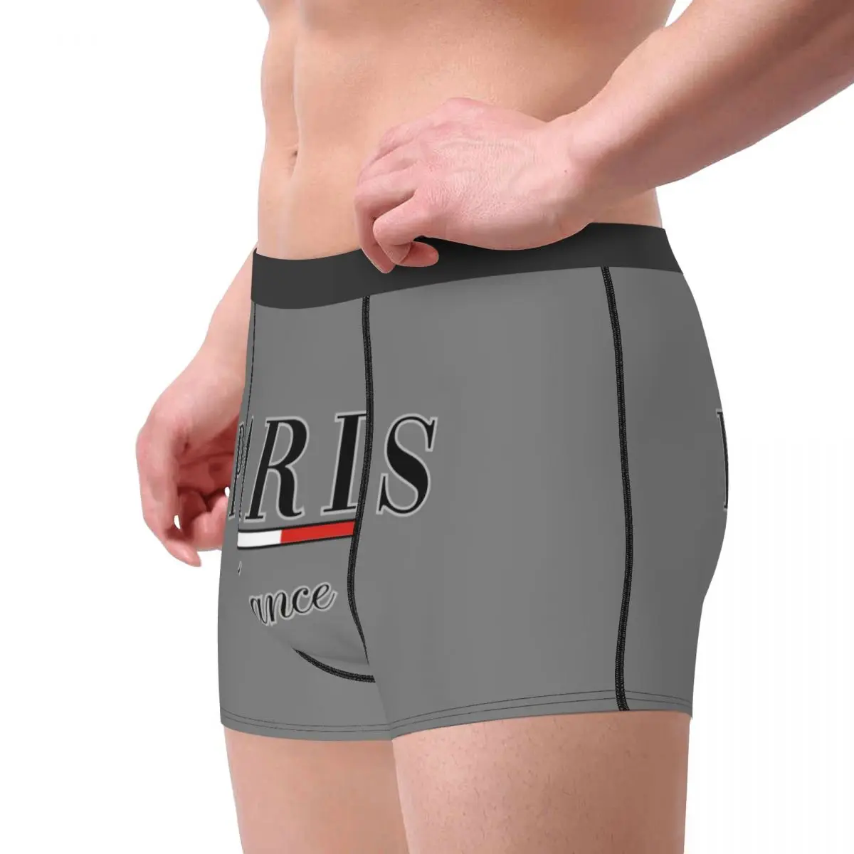 Boxers gráficos legais personalizados para homens, calcinhas confortáveis, cuecas, cuecas, cuecas, roupas íntimas, Paris, França