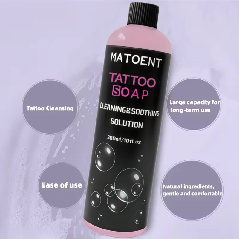 SUANGL 30/300ml Tattoo Pink Soap Cleaning Soothing Solution Professional Cleaning Supply Tattoo Studio Cleaning Kit Accessories view 4