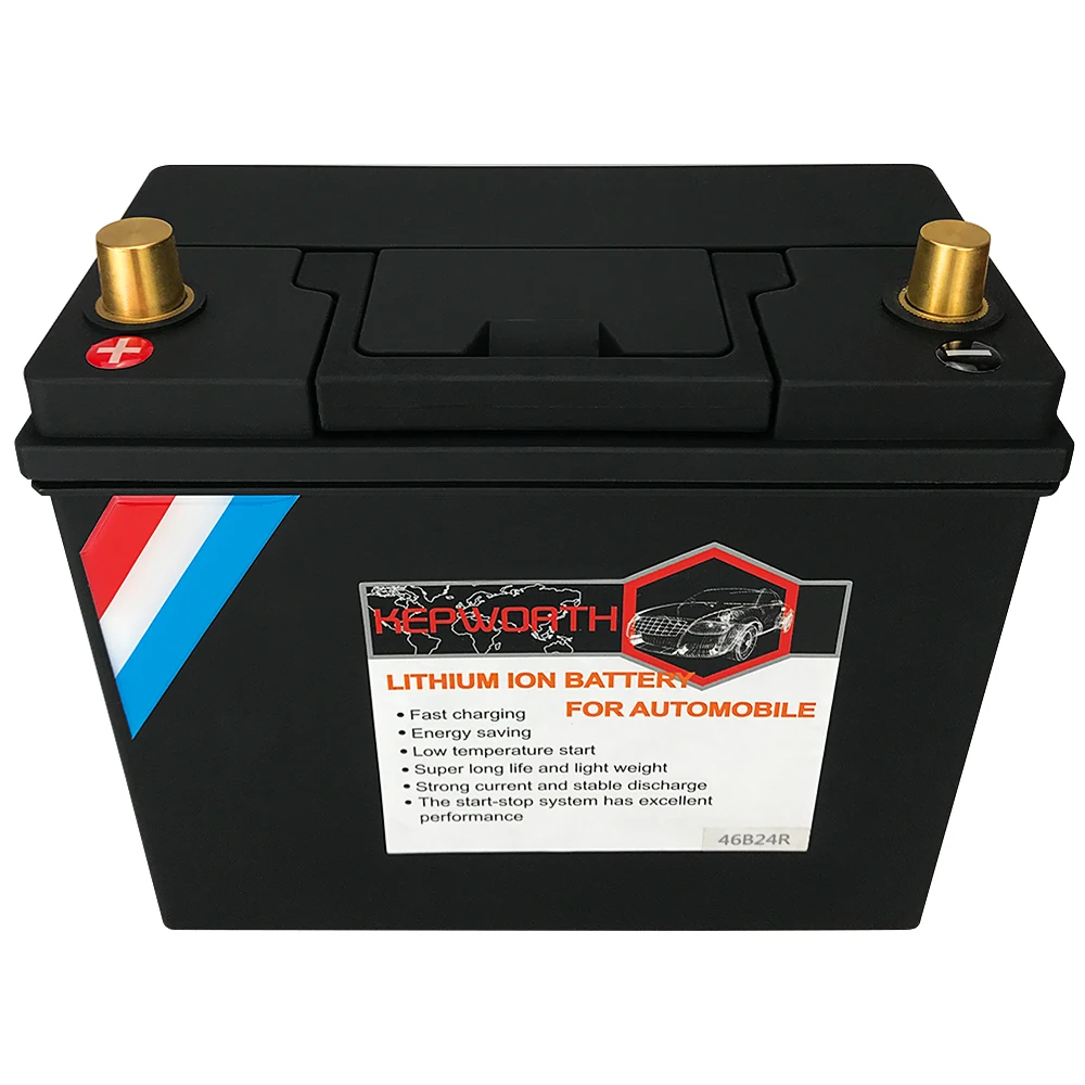 40B19L/R 46B24L/R 12V 25AH CCA 680-720A Batteria al litio ricaricabile Motor Car Batteria di avviamento con protezione della tensione BMS