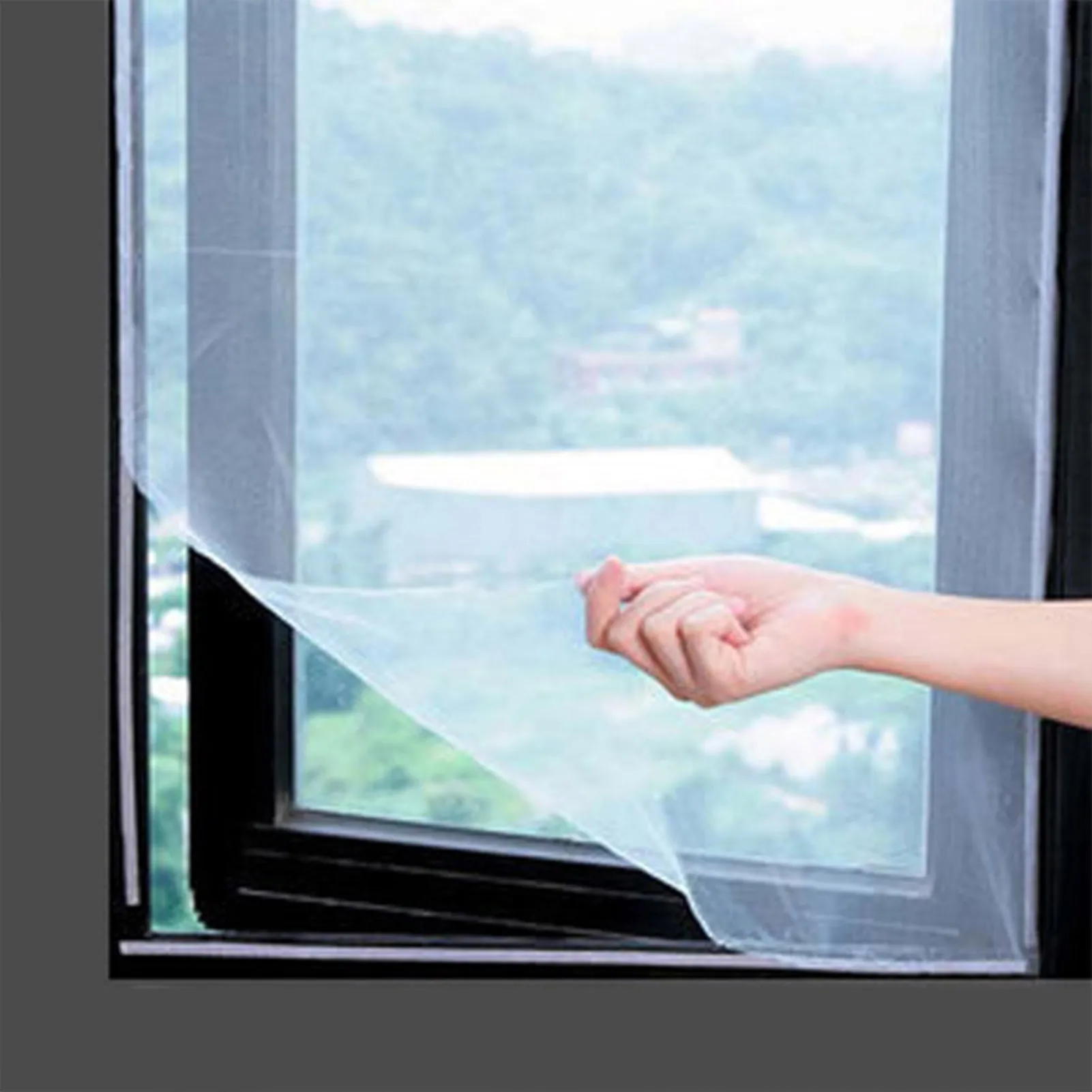 Self Adhesive Anti Mosquito Screen Curtain Easy Install DIY Mesh Window Screen Curtain Punch-free Fly Insect Barrier Net