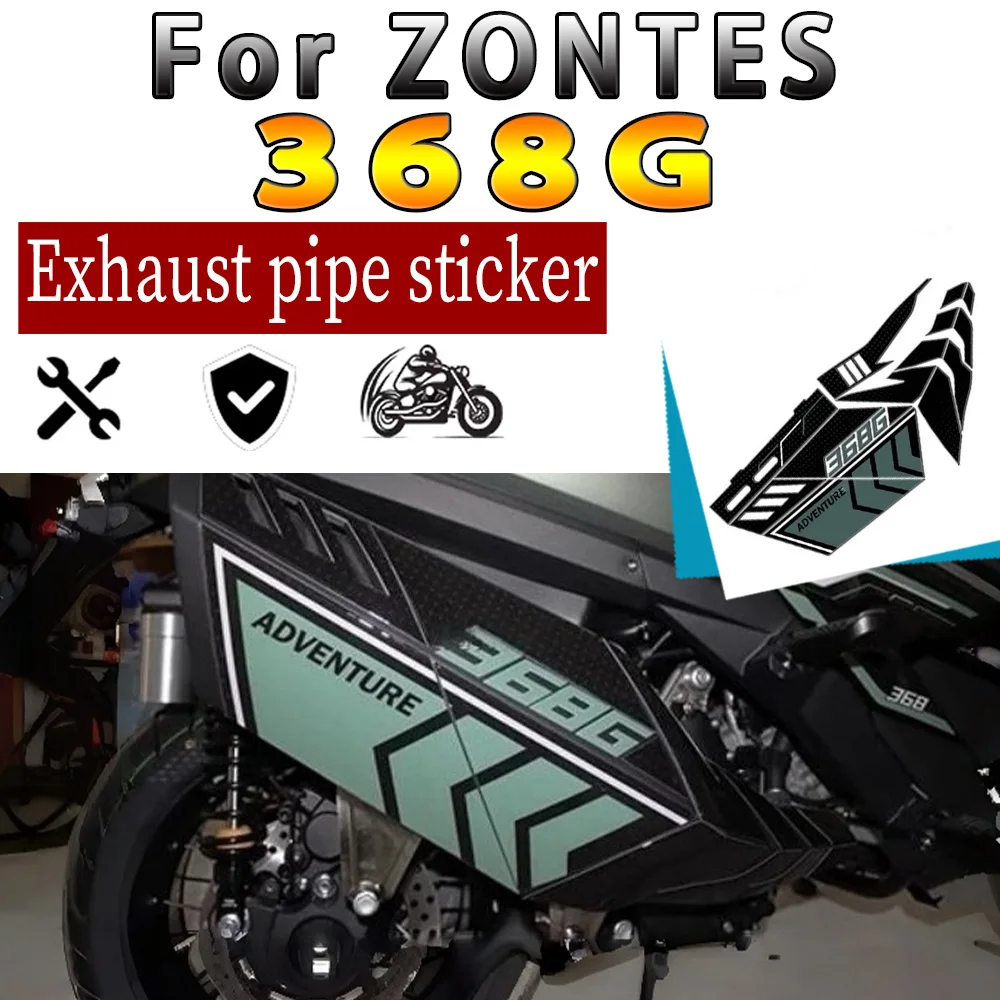 Fit For ZONTES 368G Modified Waterproof Exhaust Pipe Decor Sticker Decal