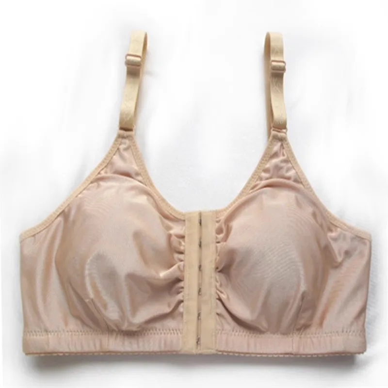 

Thin Cup Bra with Front and Back Buckle Vest Style Breast Surgery Special Bra for Artificial Breast Care