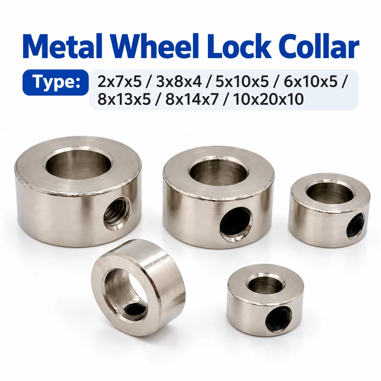 5PCS Metal Wheel Lock Collar Shaft Axle Bushing Landing Gear Stopper 2/3/5/6/8/10mm for RC Model Parts