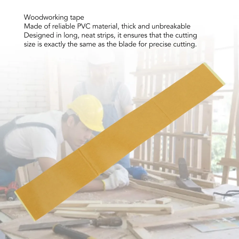 20Pcs Reliable Yellow Zero Clearance Tape PVC Length 35.56cm Double Sided Woodworking Tape Miter Saw Tape Table Saw Use