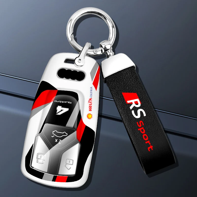 New ABS + TPU Car Remote Key Case Cover For Audi A4 B9 A5 A6 8S 8W Q5 Q7 4M S4 S5 S7 TT TTS TFSI RS Protector Shell Accessorie