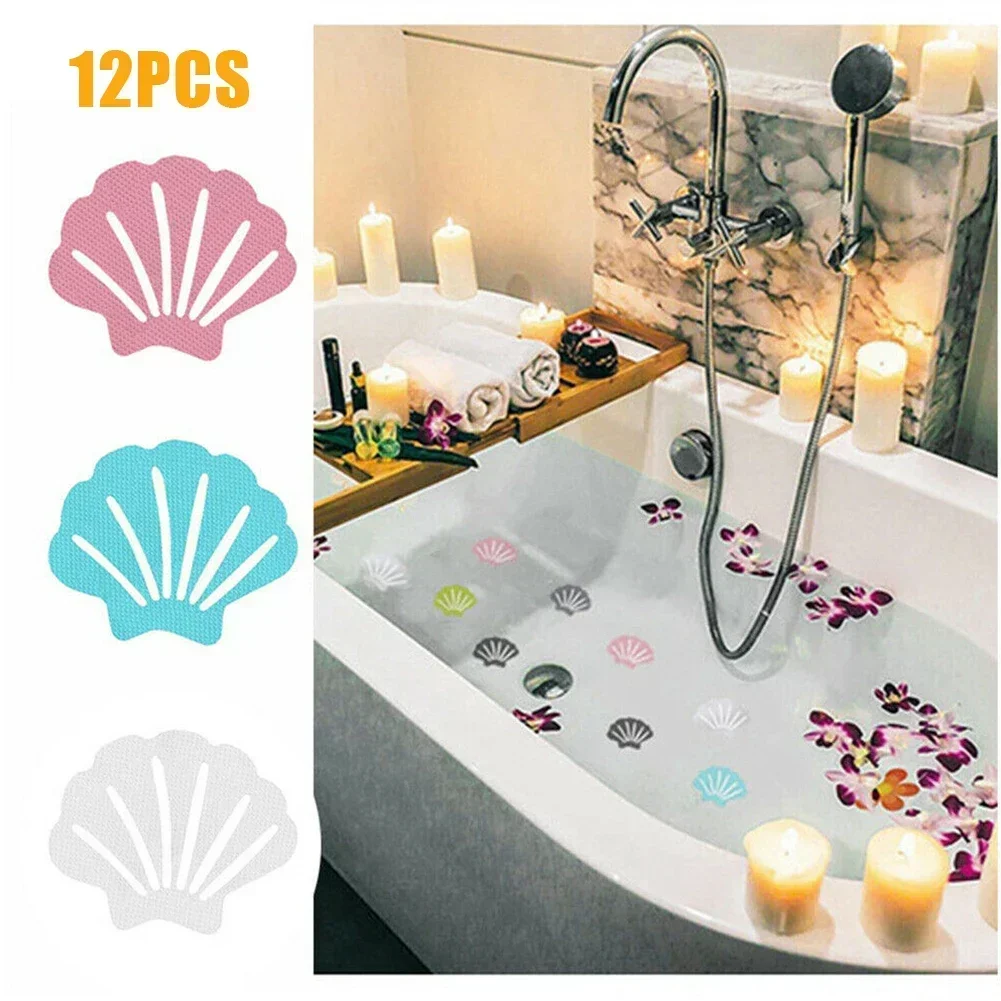 Shell Shape Anti Slip Stickers Bath For Barefoot Tread Non-toxic PEVA Waterproof Adhesive Backing 9 X 7cm Modern