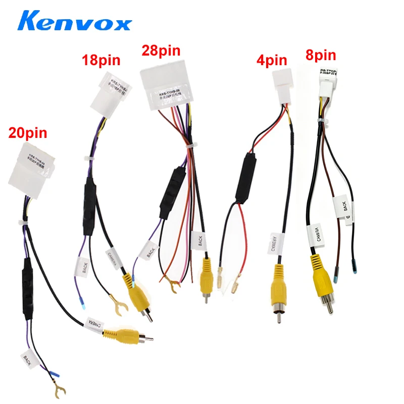4pin 8Pin 16Pin 20Pin 28Pin Car Reverse Camera Output Video Adapter Cable For Toyota Original Factory Auto Camera Video Output