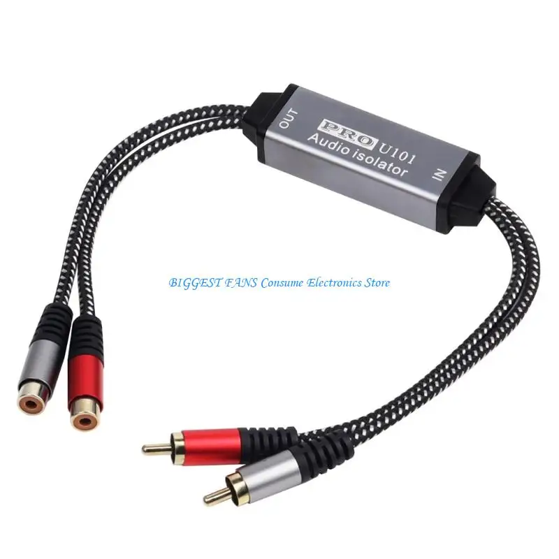 2Channel Metal Noise Filter Ground Looping Noise Isolator Enhances Sound Claritys in Professional Recording Equipment
