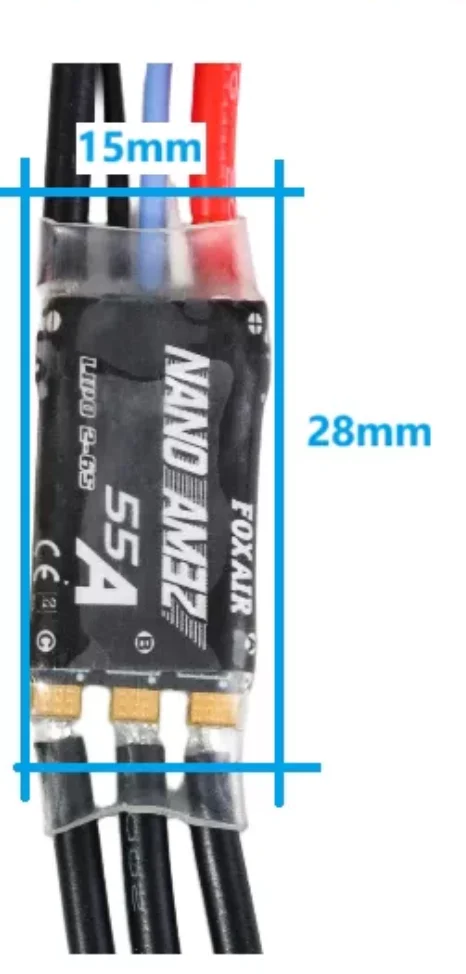55A Brushless ESC Electronic Speed Controller for Fixed-Wing RC Aircraft RC Cars And RC Boats High Power Remote Control Equipmen