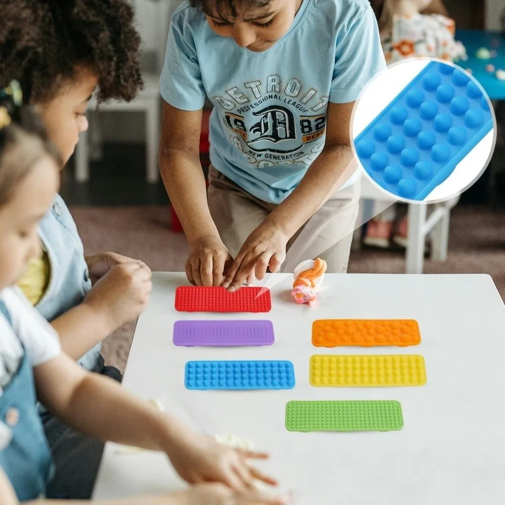 

Силиконовые сенсорные игрушки-непоседа, текстурированная полоска, красочная игрушка-непоседа для снятия стресса, сохраняющая руки, сенсорные успокаивающие средства на кончиках пальцев