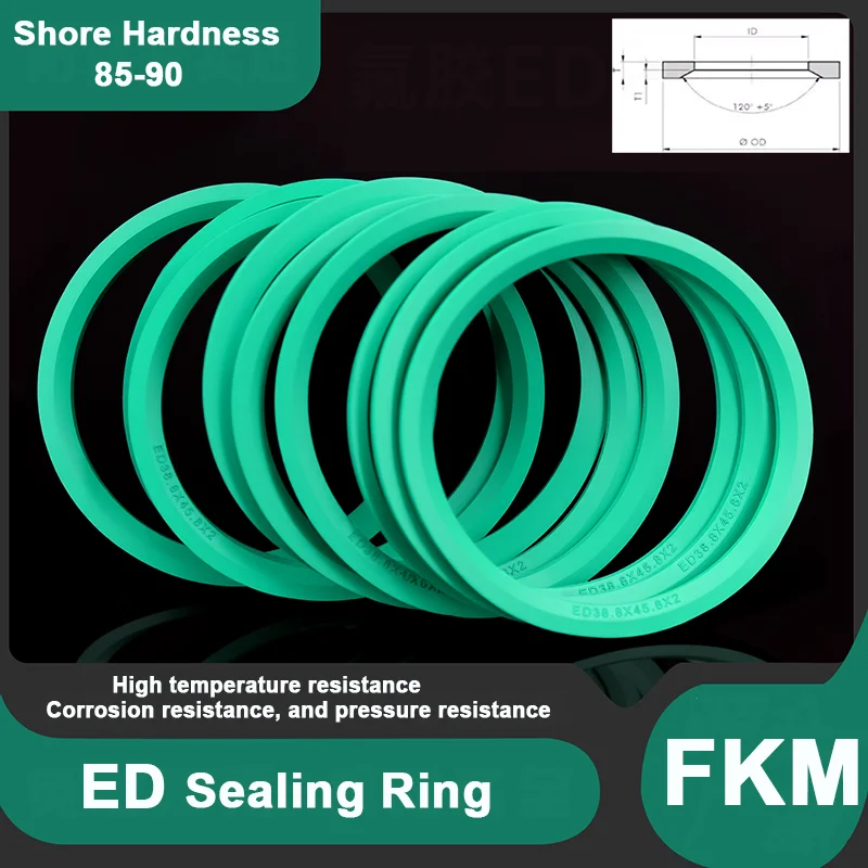 1-30Pcs  FKM  ED Seals Ring DIN3869 Fluor Rubber 85-90 Shore E-column End Cap Seal Fluid Connector Washer for Hydraulic Fittings