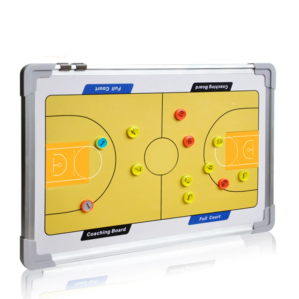 

1 pc Basketball Board Aluminum Alloy Portable Coaching Training Practice Board Magnetic Stickers Marker Eraser Kit For