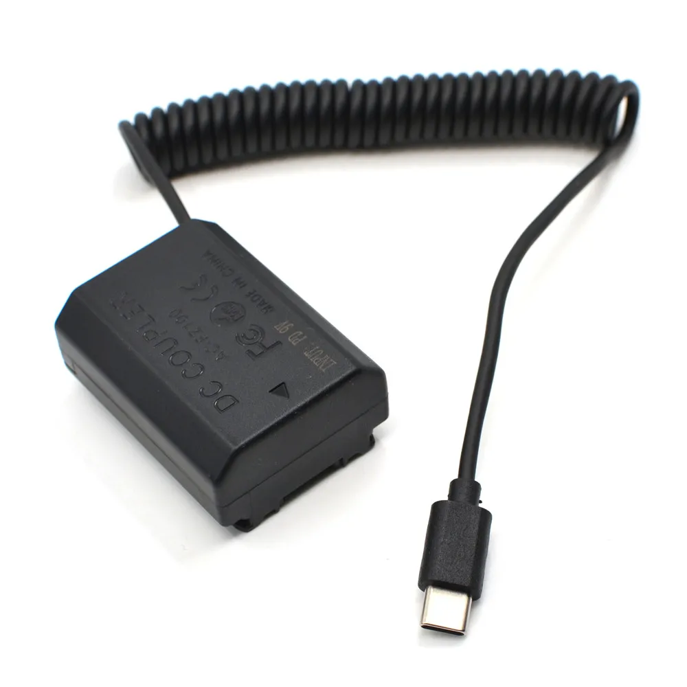 

Power Bank USB C PD Adapter Cable NP-FZ100 FZ100 Dummy Battery For Sony ILCE-9 Alpha A9 A7RM3 A7RIII A7M3 A6600 A7M4 A7IV
