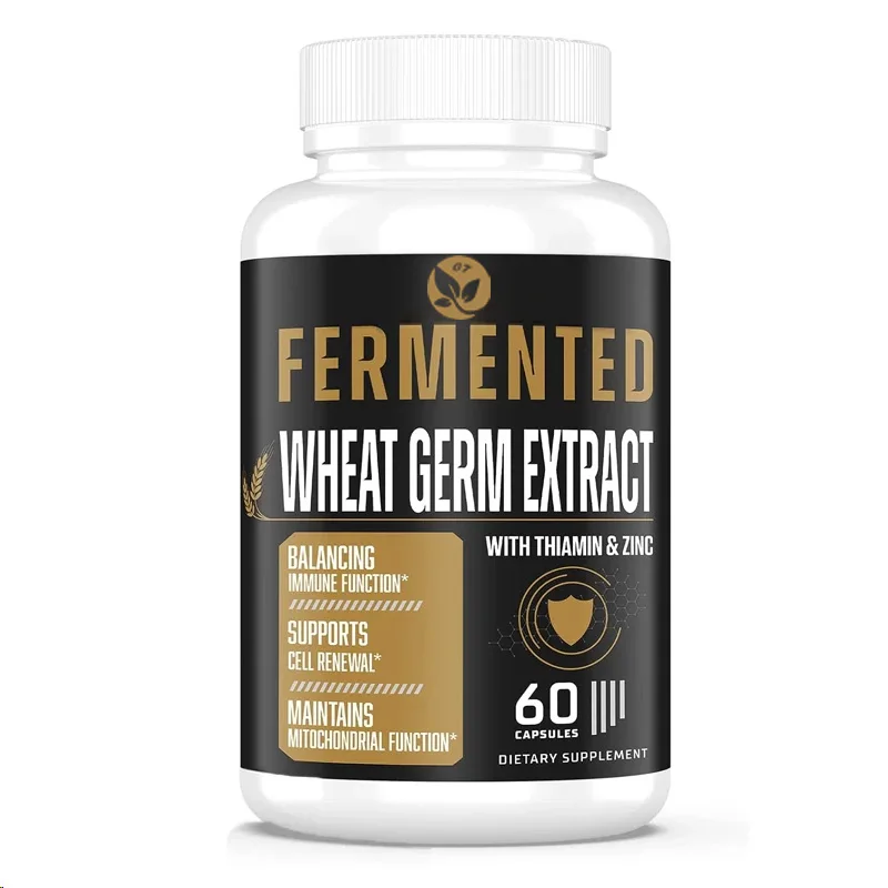 300mg Wheat Germ Extract 60 Capsules Are An Effective Formula That Supports Healthy Aging, Daily Immune System,and Cell Renewal,