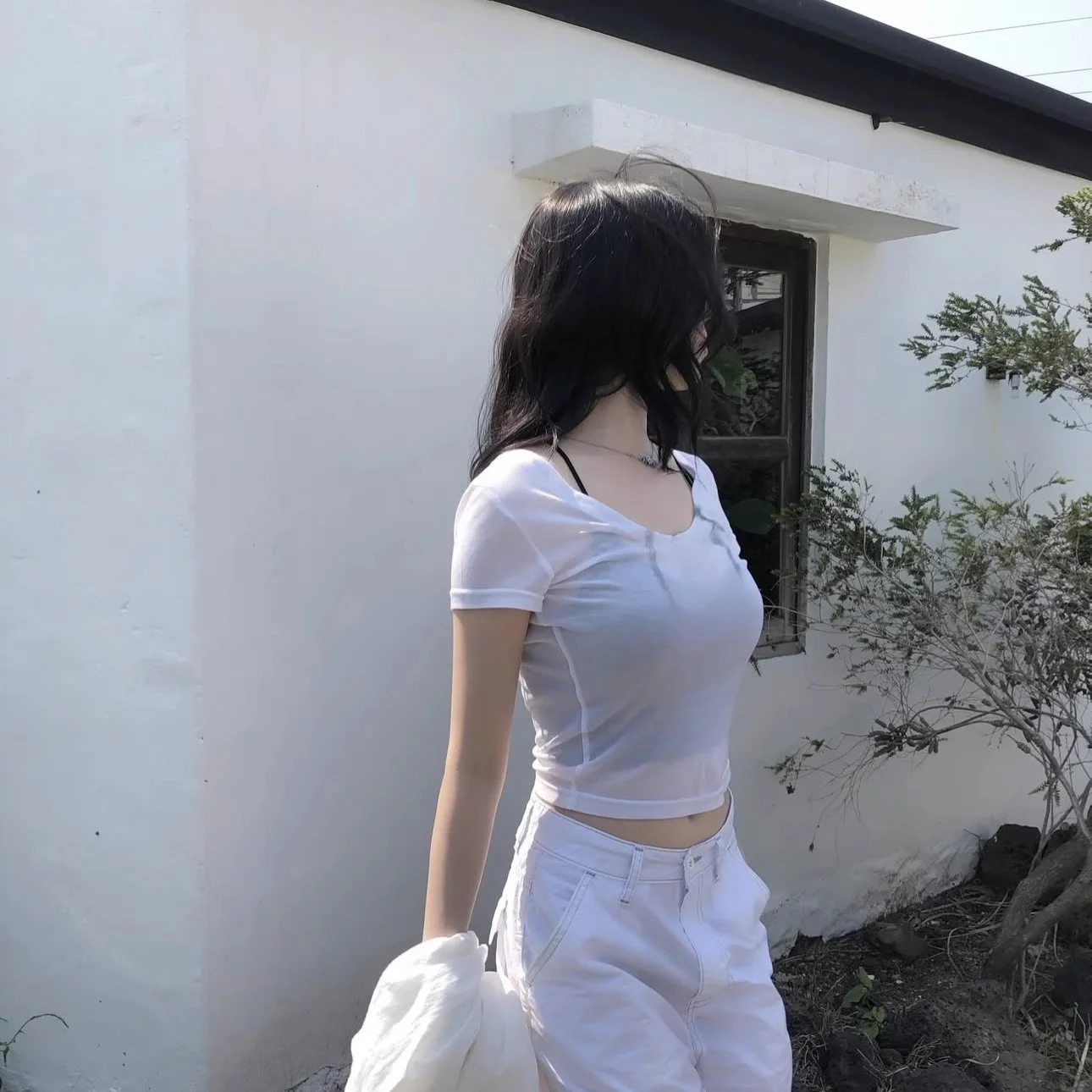 

Seasonl ort Полупрозрачная футболка с принтом Spicy Girl Sle для похудения, женская корейская футболка Sle Long Sve round Ne...