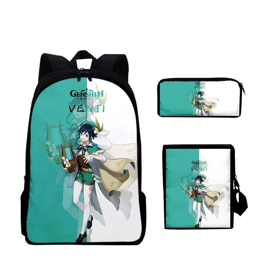 

Genshin Impact 3D Print Student School Bags, Laptop Backpack, Backpack, Tilt Shoulder Bag, Pencil Case, Harajuku, Popular, 3pcs