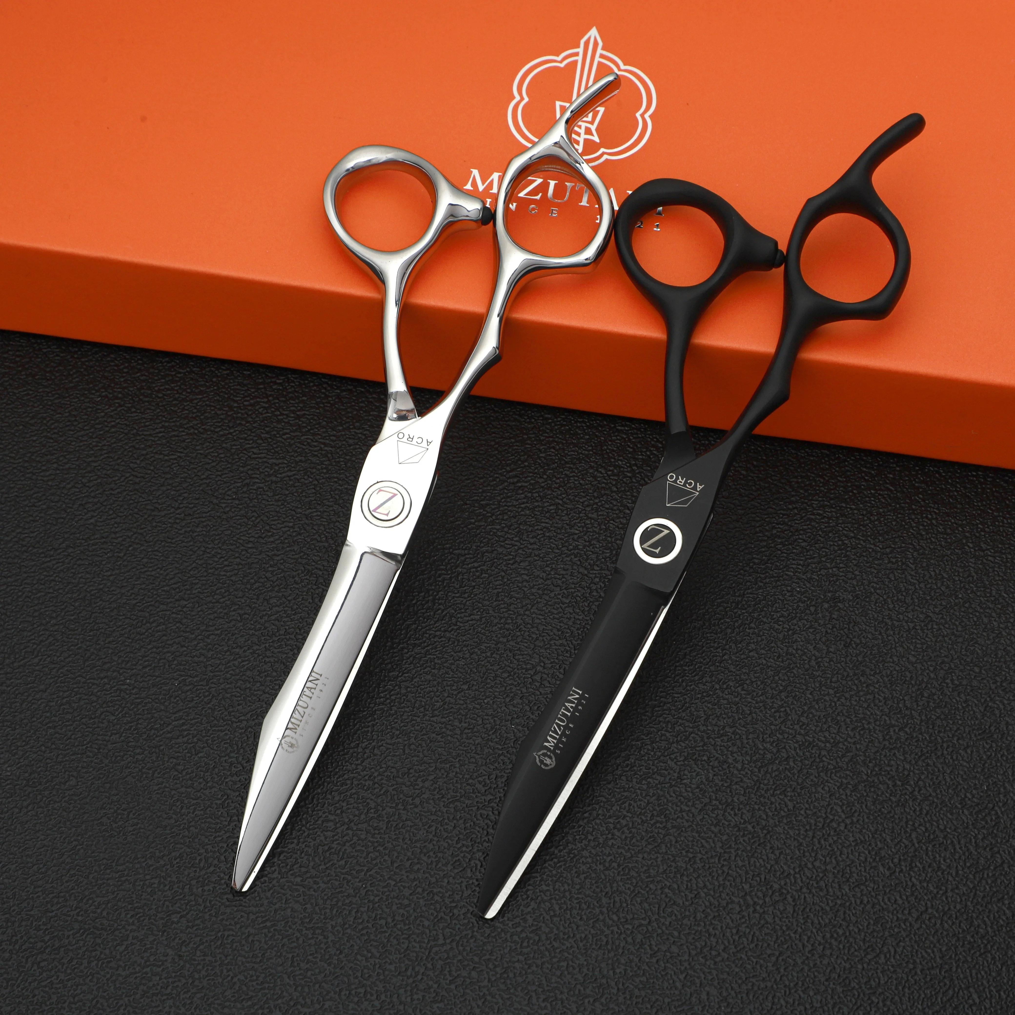 Japan MIZUTANI left hand scissor 6.0 inch 440C Material scissors Barber ShopProfessional hair scissors barber tools scissors set