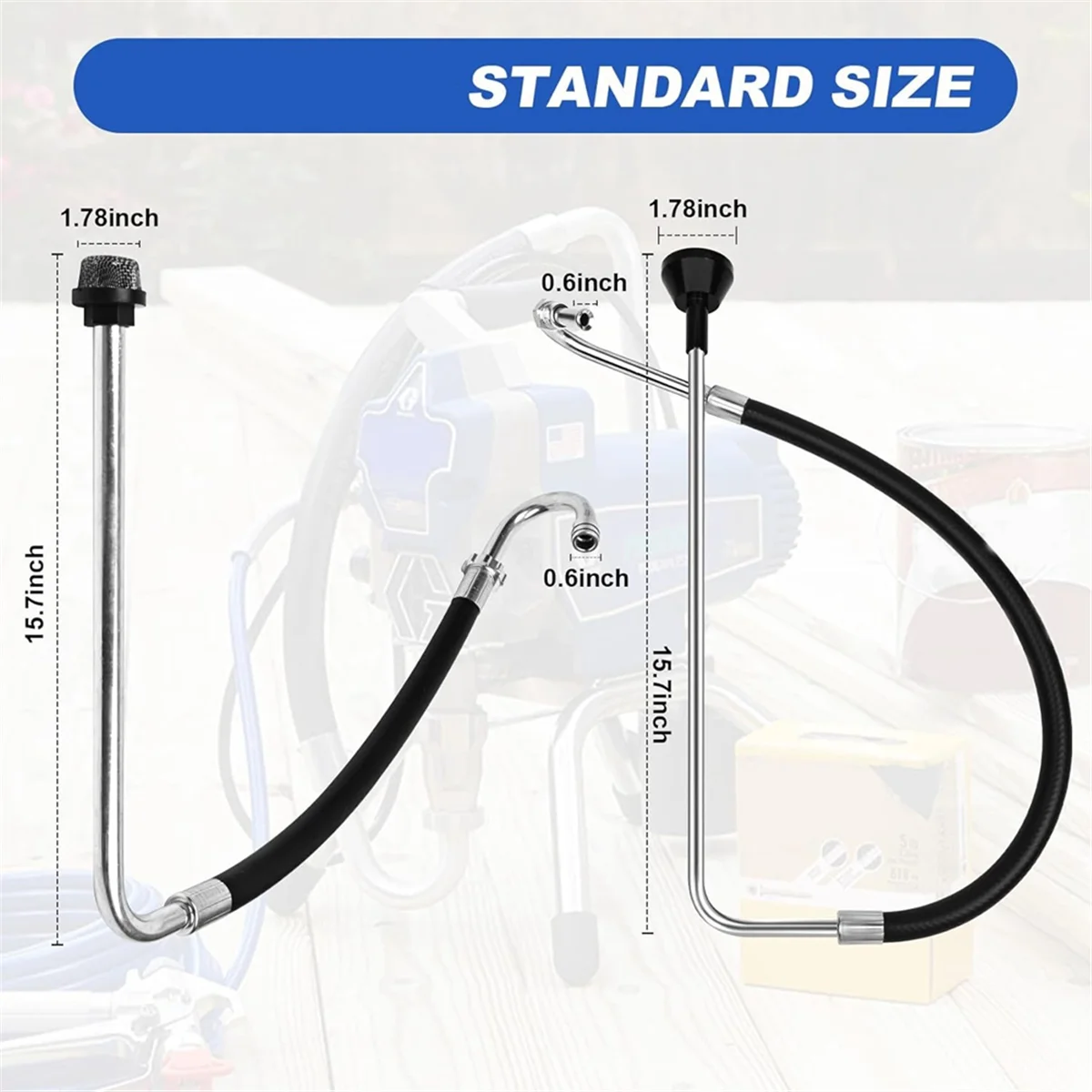 

ABNJ Hose and Reflux Line Sets,Complimentary 2 Stainless Steel Filter, for 390 395 490 495 595 Airless Spraying