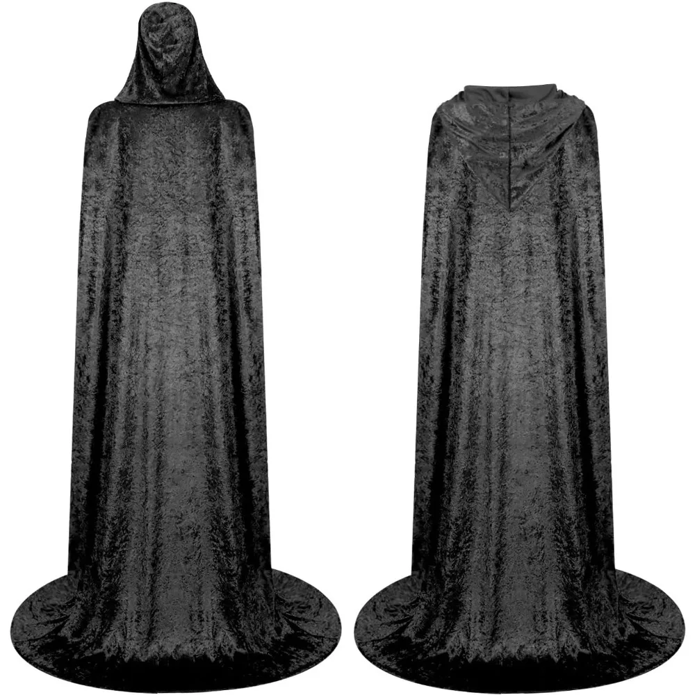 Kapmantel Fluwelen Cape met Kap Halloween Capes voor Vrouwen Heksenkostuum Vampiermantel Tovenaarsgewaad Cosplay