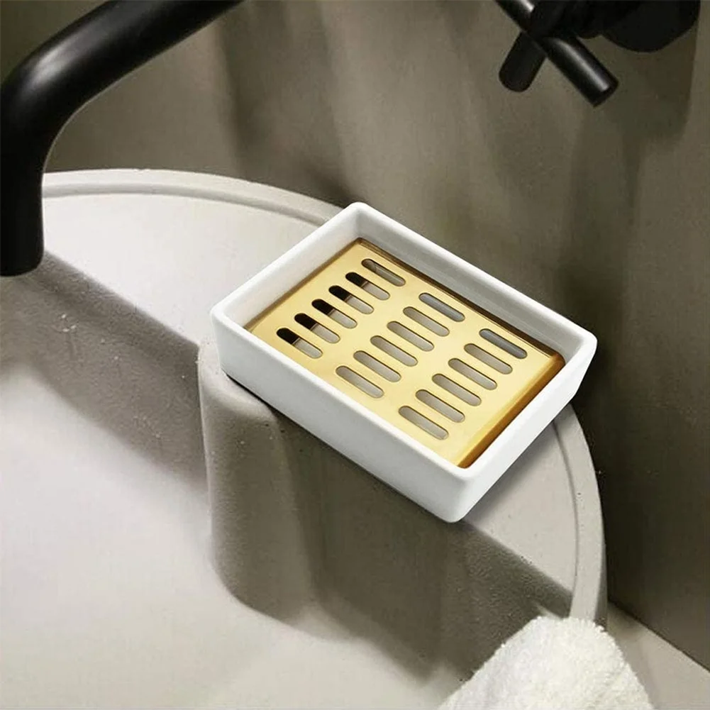 Rectangular Stainless Steel 2-Layer Soap Dish Self Draining Soap Holder For Bathroom Kitchen Shower Countertop Bar Soap Storage