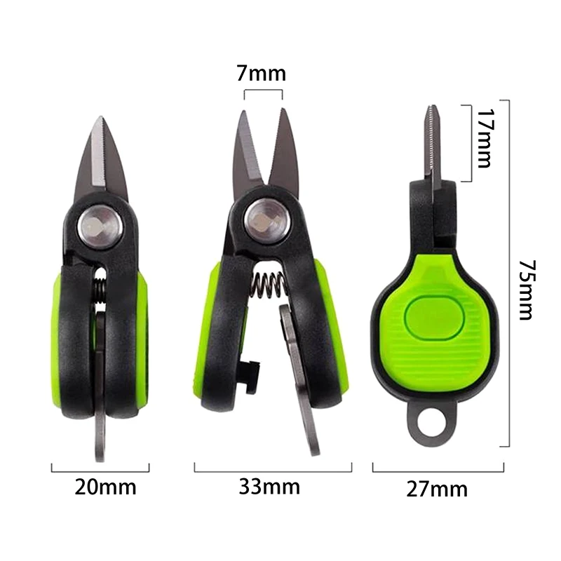 New Fishing Special Small Scissors Special For Cutting Carbon Line PE Line Nylon Line Lead Luya Small Scissors With Keychain view 6