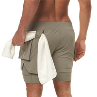 2024 New Running shorts summer men's gym shorts fitness  training quick-drying shorts men's jogging 2-in-1 Running sports shorts