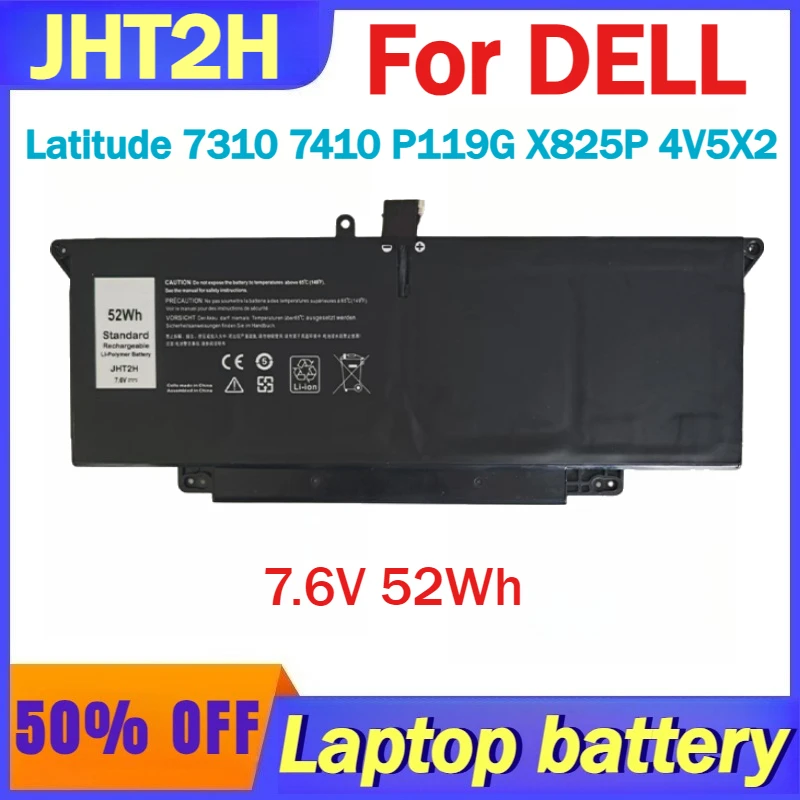 بطارية كمبيوتر محمول عالية الجودة 7.6 فولت JHT2H لسلسلة Dell Latitude 7310 7410 Latitude 7410 Chromebook Enterprise