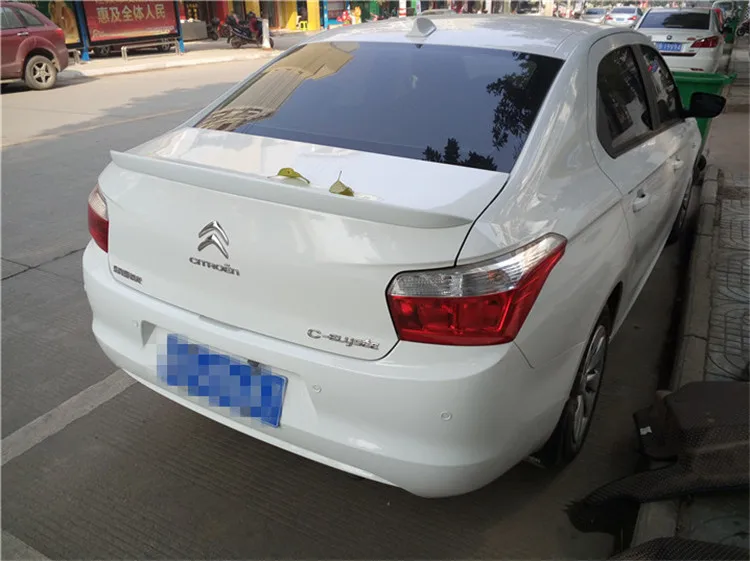 For Citroen Elysee Spoiler 2014-2016 Citroen Elysee High Quality  ABS Material Car Rear Wing Primer Color Rear Spoiler