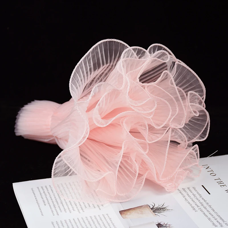 Tulip Rose Pearl Mesh Verpackung Tüllrolle für Blumenstrauß Geschenk Bobo Ballon Geburtstagsfeier Hochzeitstag Geschenkverpackung – Detail 10