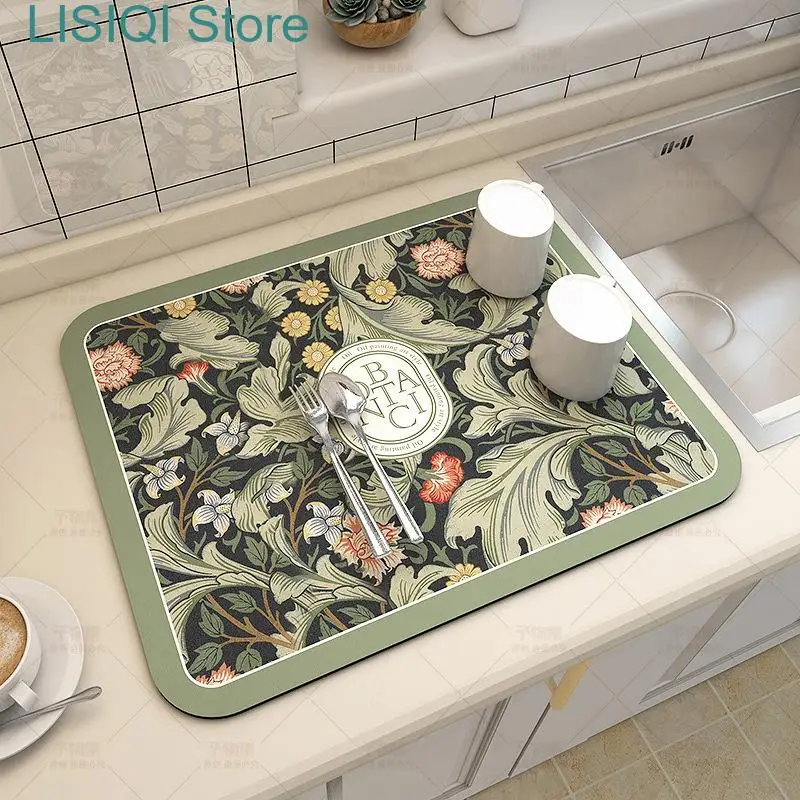 New Mat Modern Minimalist Household Soft Technology Cloth Disposable Tableware Drying Kitchen Countertop Draining