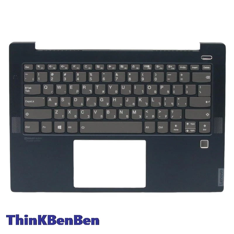 HB Hebrew (IL Israel) Blue Keyboard Upper Case Palmrest Shell Cover For Lenovo Ideapad S540 14 14IWL 14IML 14API 5CB0S17287