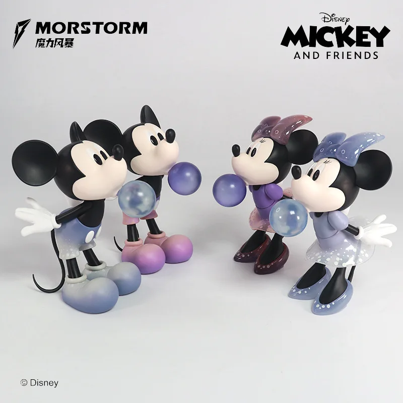 15cm Disney Mickey Mouse Minnie Action Figure Cartoon Tidal Suit Handmade PVC Doll Statue Ornaments Home Decor Birthday Gift toy