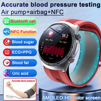 2025 Medical Grade Blood sugar Smart Watch Men ECG Air Pump Blood Pressure Blood Glucose Fat Uric Acid BT Call NFC SmartWatches