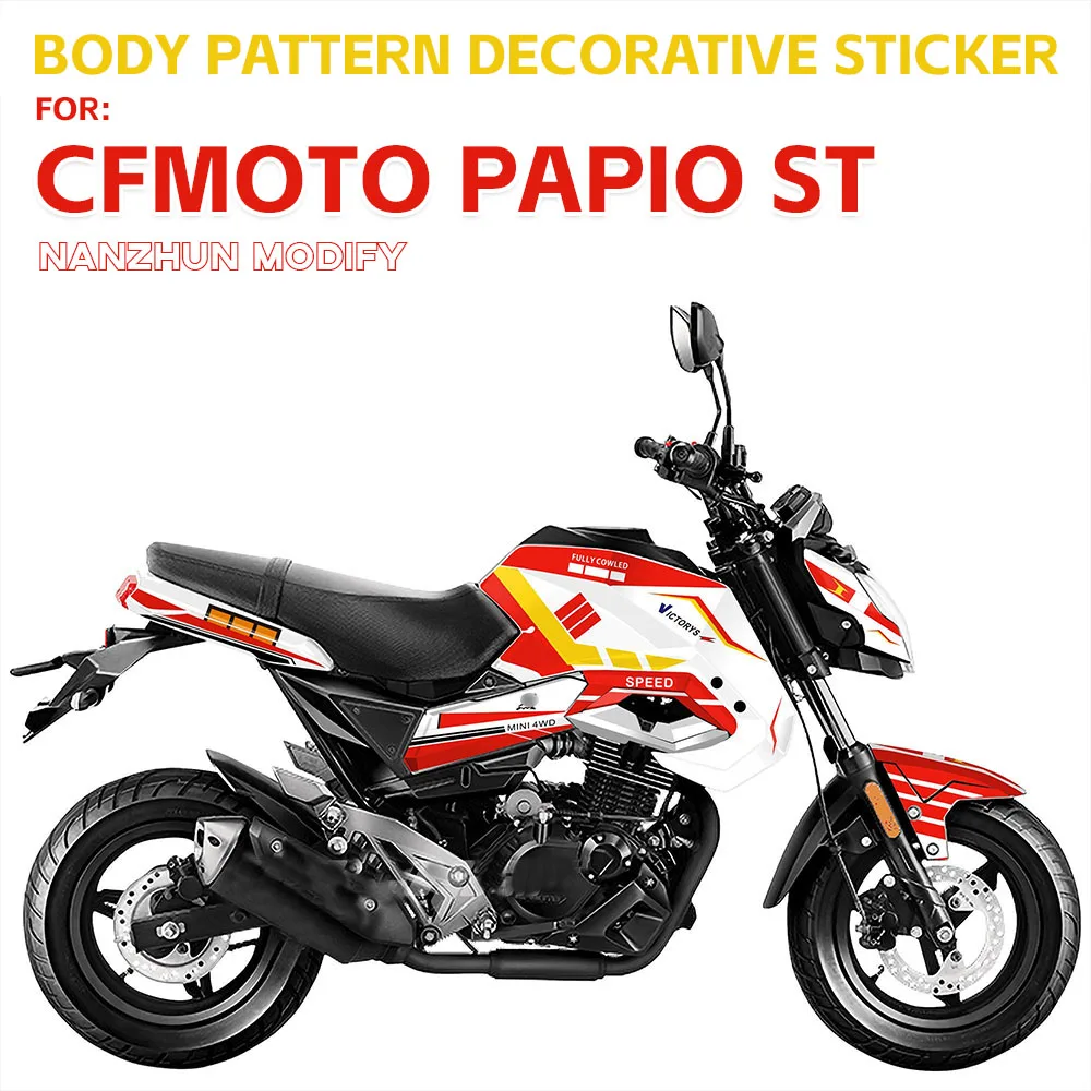 For CFMOTO Papio ST 125 ST125 Motorcycle Sticker Graphics kit Sticker Decals ST PAPIO CF Moto Body Decoration Sticker